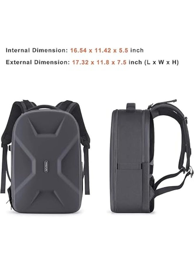 MOSISO Camera Backpack, DSLR/SLR/Mirrorless Photography Camera Bag 15-16 inch Waterproof Hardshell Case with Tripod Holder&Laptop Compartment Compatible with Canon/Nikon/Sony, Gray - Image 4